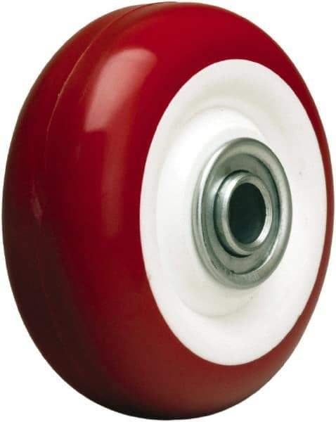 Hamilton - 3-1/2 Inch Diameter x 1-3/8 Inch Wide, Polyurethane on Polypropylene Caster Wheel - 350 Lb. Capacity, 1-5/8 Inch Hub Length, 1/2 Inch Axle Diameter, Ball Bearing - USA Tool & Supply