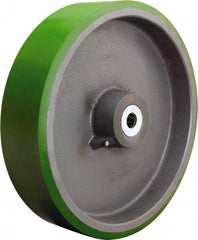 Hamilton - 18 Inch Diameter x 5 Inch Wide, Polyurethane on Cast Iron Caster Wheel - 8,400 Lb. Capacity, 5-1/4 Inch Hub Length, 3-1/4 Inch Axle Diameter, Plain Bore Bearing - USA Tool & Supply