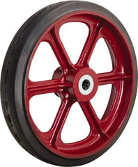 Hamilton - 16 Inch Diameter x 3 Inch Wide, Rubber on Cast Iron Caster Wheel - 1,420 Lb. Capacity, 3-1/4 Inch Hub Length, 1-15/16 Inch Axle Diameter, Plain Bore Bearing - USA Tool & Supply