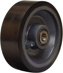 Hamilton - 12 Inch Diameter x 4 Inch Wide, Polyurethane on Forged Steel Caster Wheel - 7,800 Lb. Capacity, 4-1/4 Inch Hub Length, 1 Inch Axle Diameter, Sealed Precision Ball Bearing - USA Tool & Supply