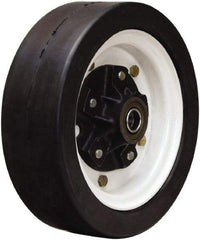 Hamilton - 12 Inch Diameter x 4 Inch Wide, Rubber Caster Wheel - 1,200 Lb. Capacity, 3-1/2 Inch Hub Length, 1 Inch Axle Diameter, Tapered Roller Bearing - USA Tool & Supply