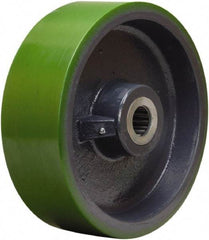 Hamilton - 12 Inch Diameter x 4 Inch Wide, Polyurethane on Cast Iron Caster Wheel - 4,800 Lb. Capacity, 4-1/4 Inch Hub Length, 2-7/16 Inch Axle Diameter, Plain Bore Bearing - USA Tool & Supply