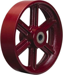 Hamilton - 16 Inch Diameter x 5 Inch Wide, Cast Iron Caster Wheel - 6,500 Lb. Capacity, 5-1/4 Inch Hub Length, 2-7/16 Inch Axle Diameter, Plain Bore Bearing - USA Tool & Supply