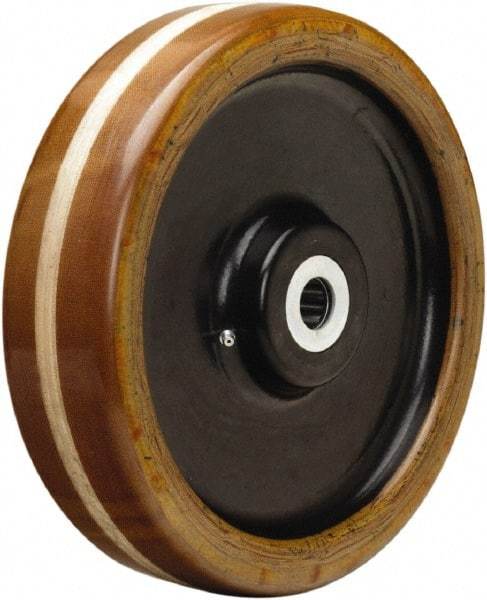 Hamilton - 12 Inch Diameter x 3 Inch Wide, Phenolic Caster Wheel - 4,400 Lb. Capacity, 3-1/4 Inch Hub Length, 1-15/16 Inch Axle Diameter, Plain Bore Bearing - USA Tool & Supply