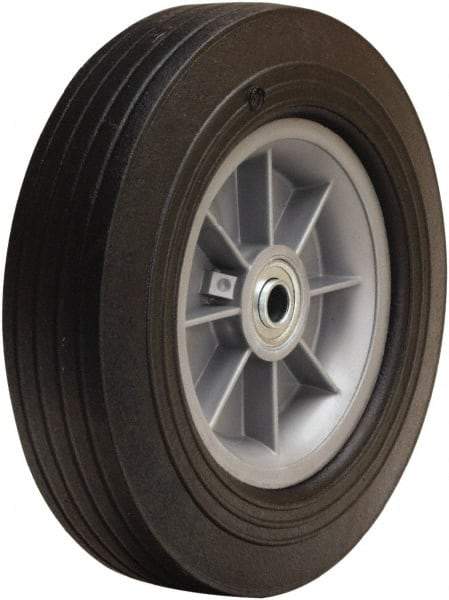 Hamilton - 10 Inch Diameter x 2-3/4 Inch Wide, Rubber on Polypropylene Caster Wheel - 500 Lb. Capacity, 2-1/4 Inch Hub Length, 5/8 Inch Axle Diameter, Ball Bearing - USA Tool & Supply