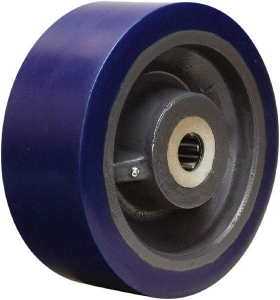 Hamilton - 10 Inch Diameter x 4 Inch Wide, Polyurethane on Forged Steel Caster Wheel - 5,000 Lb. Capacity, 4-1/4 Inch Hub Length, 1-1/4 Inch Axle Diameter, Tapered Roller Bearing - USA Tool & Supply