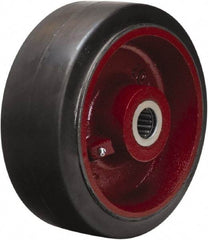 Hamilton - 10 Inch Diameter x 4 Inch Wide, Rubber on Cast Iron Caster Wheel - 1,400 Lb. Capacity, 4-1/4 Inch Hub Length, 1-15/16 Inch Axle Diameter, Plain Bore Bearing - USA Tool & Supply