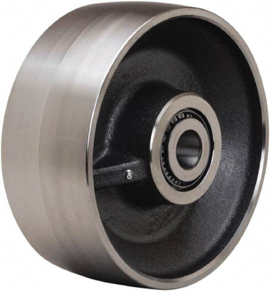 Hamilton - 10 Inch Diameter x 4 Inch Wide, Forged Steel Caster Wheel - 7,500 Lb. Capacity, 4-1/4 Inch Hub Length, 1-1/4 Inch Axle Diameter, Straight Roller Bearing - USA Tool & Supply