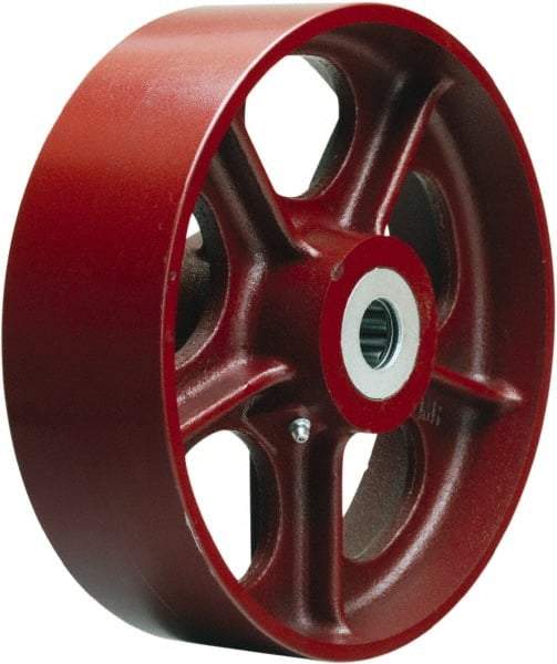 Hamilton - 10 Inch Diameter x 4 Inch Wide, Cast Iron Caster Wheel - 3,000 Lb. Capacity, 4-1/4 Inch Hub Length, 1-1/2 Inch Axle Diameter, Straight Roller Bearing - USA Tool & Supply