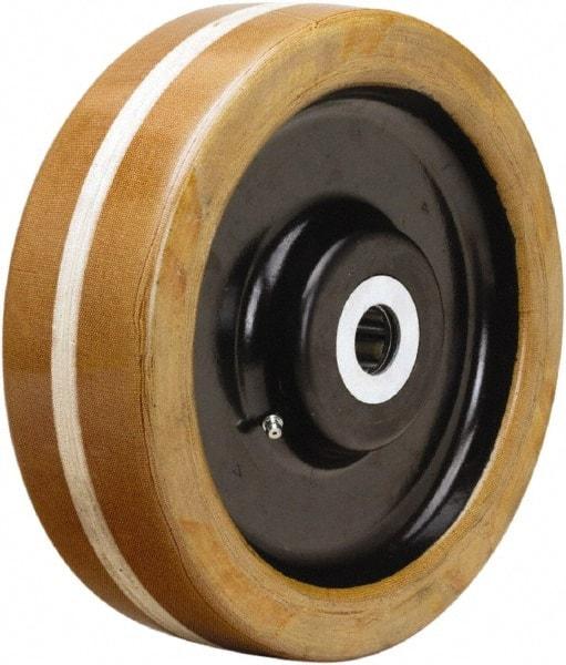 Hamilton - 10 Inch Diameter x 3 Inch Wide, Phenolic Caster Wheel - 3,600 Lb. Capacity, 3-1/4 Inch Hub Length, 1 Inch Axle Diameter, Tapered Roller Bearing - USA Tool & Supply