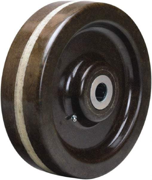 Hamilton - 10 Inch Diameter x 3 Inch Wide, Phenolic Caster Wheel - 2,900 Lb. Capacity, 3-1/4 Inch Hub Length, 3/4 Inch Axle Diameter, Tapered Roller Bearing - USA Tool & Supply