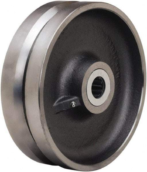 Hamilton - 10 Inch Diameter x 3 Inch Wide, Forged Steel Caster Wheel - 3,600 Lb. Capacity, 3-1/4 Inch Hub Length, 1 Inch Axle Diameter, Straight Roller Bearing - USA Tool & Supply
