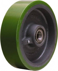 Hamilton - 10 Inch Diameter x 3 Inch Wide, Polyurethane on Cast Iron Caster Wheel - 3,000 Lb. Capacity, 3-1/4 Inch Hub Length, 1-1/4 Inch Axle Diameter, Tapered Roller Bearing - USA Tool & Supply