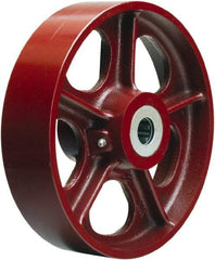 Hamilton - 10 Inch Diameter x 2-1/2 Inch Wide, Cast Iron Caster Wheel - 2,500 Lb. Capacity, 3-1/4 Inch Hub Length, 1-1/4 Inch Axle Diameter, Tapered Roller Bearing - USA Tool & Supply