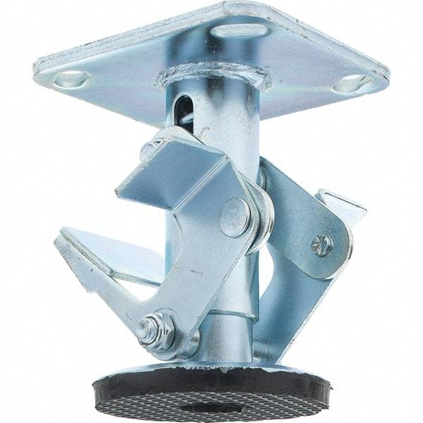 Hamilton - Floor Truck Lock for 5" Diam Caster Wheels - 5-1/2" Retracted Clearance, 4" x 4-1/2" Top Plate Size, 2-5/8" x 3-5/8" Slotted to 3" x 3" Bolt Hole Spacing - USA Tool & Supply