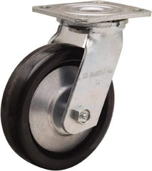 Hamilton - 6" Diam x 1-1/2" Wide x 7-1/2" OAH Top Plate Mount Swivel Caster - Phenolic, 800 Lb Capacity, Straight Roller Bearing, 4 x 4-1/2" Plate - USA Tool & Supply