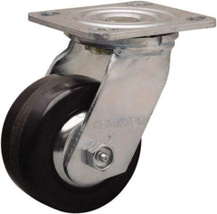 Hamilton - 4" Diam x 2" Wide x 5-5/8" OAH Top Plate Mount Swivel Caster - Phenolic, 800 Lb Capacity, Straight Roller Bearing, 4 x 4-1/2" Plate - USA Tool & Supply