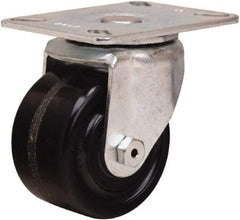 Hamilton - 3" Diam x 1-3/4" Wide x 4" OAH Top Plate Mount Swivel Caster - Phenolic, 400 Lb Capacity, Straight Roller Bearing, 3-1/8 x 4-1/8" Plate - USA Tool & Supply