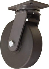 Hamilton - 10" Diam x 3" Wide x 12-1/2" OAH Top Plate Mount Swivel Caster - Nylon, 4,000 Lb Capacity, Sealed Precision Ball Bearing, 5-1/4 x 7-1/4" Plate - USA Tool & Supply