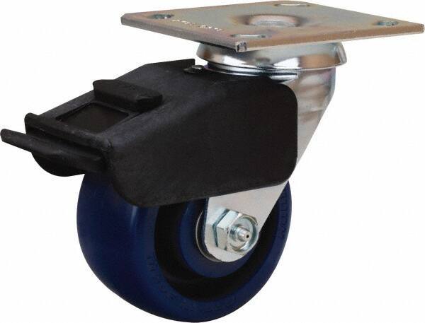 Hamilton - 4" Diam x 2" Wide x 5-5/8" OAH Top Plate Mount Swivel Caster - Polyurethane, 750 Lb Capacity, Precision Ball Bearing, 4 x 4-1/2" Plate - USA Tool & Supply
