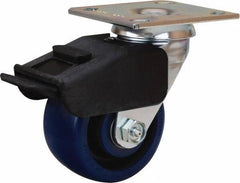 Hamilton - 4" Diam x 2" Wide x 5-5/8" OAH Top Plate Mount Swivel Caster - Polyurethane, 750 Lb Capacity, Precision Ball Bearing, 4 x 4-1/2" Plate - USA Tool & Supply