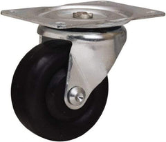 Hamilton - 3" Diam x 1-3/8" Wide x 3-3/4" OAH Top Plate Mount Swivel Caster - Polyolefin, 230 Lb Capacity, Plain Bore Bearing, 3-1/8 x 4-1/8" Plate - USA Tool & Supply
