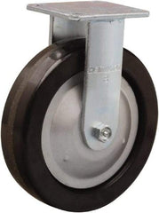 Hamilton - 8" Diam x 2" Wide x 9-1/2" OAH Top Plate Mount Rigid Caster - Phenolic, 1,250 Lb Capacity, Straight Roller Bearing, 4 x 4-1/2" Plate - USA Tool & Supply