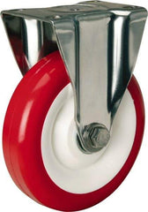 Hamilton - 5" Diam x 1-3/8" Wide x 6-1/4" OAH Top Plate Mount Rigid Caster - Polyurethane Mold on Polypropylene, 325 Lb Capacity, Delrin Bearing, 2-3/8 x 3-5/8" Plate - USA Tool & Supply