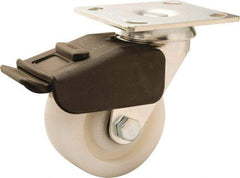 Hamilton - 4" Diam x 2" Wide x 5-5/8" OAH Top Plate Mount Swivel Caster - Nylon, 800 Lb Capacity, Precision Ball Bearing, 4 x 4-1/2" Plate - USA Tool & Supply