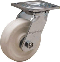 Hamilton - 5" Diam x 1-1/2" Wide x 6-1/8" OAH Top Plate Mount Swivel Caster - Polyolefin, 450 Lb Capacity, Delrin Bearing, 4 x 4-1/2" Plate - USA Tool & Supply