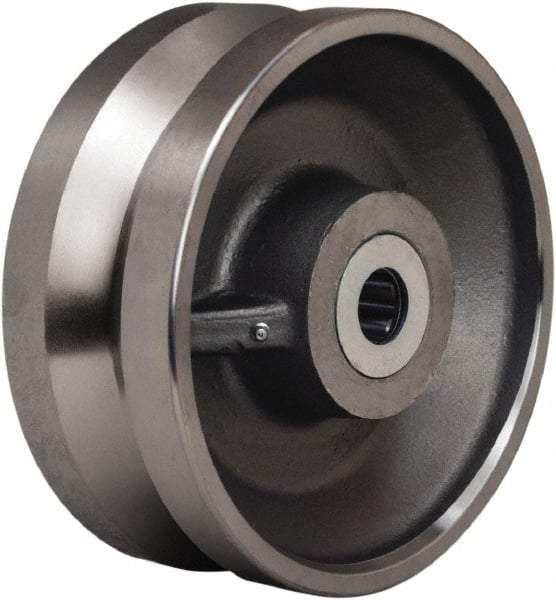 Hamilton - 10 Inch Diameter x 4 Inch Wide, Forged Steel Caster Wheel - 16,000 Lb. Capacity, 4-1/4 Inch Hub Length, 2-7/16 Inch Axle Diameter, Plain Bore Bearing - USA Tool & Supply