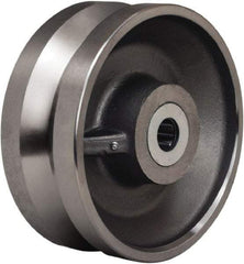 Hamilton - 10 Inch Diameter x 4 Inch Wide, Forged Steel Caster Wheel - 16,000 Lb. Capacity, 4-1/4 Inch Hub Length, 1-1/4 Inch Axle Diameter, Straight Roller Bearing - USA Tool & Supply