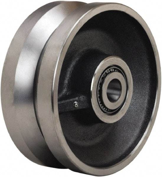 Hamilton - 10 Inch Diameter x 4 Inch Wide, Forged Steel Caster Wheel - 16,000 Lb. Capacity, 4-1/4 Inch Hub Length, 1-1/4 Inch Axle Diameter, Tapered Roller Bearing - USA Tool & Supply