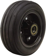 Hamilton - 10 Inch Diameter x 4 Inch Wide, Rubber Caster Wheel - 1,000 Lb. Capacity, 4-1/4 Inch Hub Length, 1 Inch Axle Diameter, Tapered Roller Bearing - USA Tool & Supply