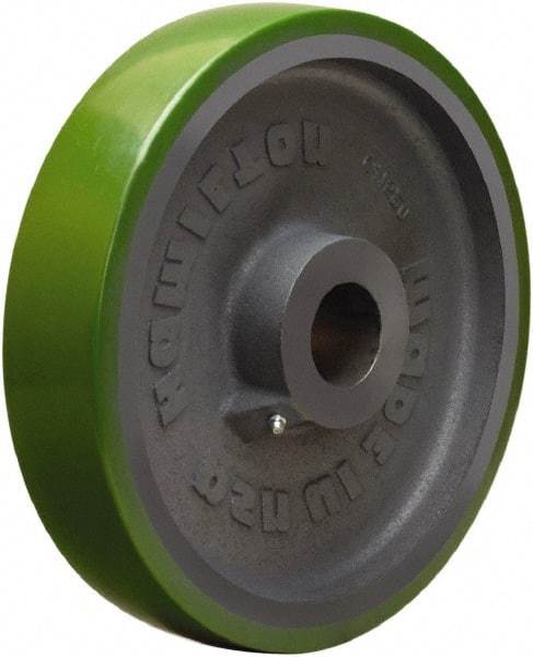 Hamilton - 12 Inch Diameter x 2-1/2 Inch Wide, Polyurethane on Cast Iron Caster Wheel - 2,800 Lb. Capacity, 3-1/4 Inch Hub Length, 3/4 Inch Axle Diameter, Tapered Roller Bearing - USA Tool & Supply