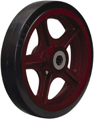 Hamilton - 12 Inch Diameter x 3 Inch Wide, Rubber on Cast Iron Caster Wheel - 1,140 Lb. Capacity, 3-1/4 Inch Hub Length, 1 Inch Axle Diameter, Tapered Roller Bearing - USA Tool & Supply