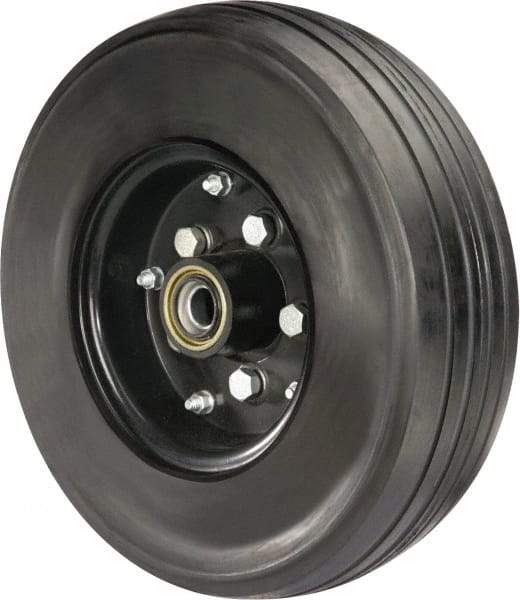 Hamilton - 16 Inch Diameter x 5-1/8 Inch Wide, Rubber Caster Wheel - 2,900 Lb. Capacity, 4-1/2 Inch Hub Length, 1-1/4 Inch Axle Diameter, Tapered Roller Bearing - USA Tool & Supply