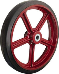 Hamilton - 18 Inch Diameter x 3 Inch Wide, Rubber on Cast Iron Caster Wheel - 1,550 Lb. Capacity, 3-1/4 Inch Hub Length, 1-1/4 Inch Axle Diameter, Straight Roller Bearing - USA Tool & Supply