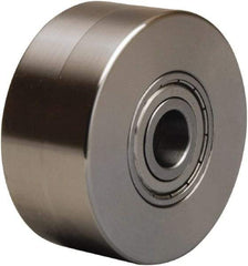 Hamilton - 3 Inch Diameter x 1-3/8 Inch Wide, Stainless Steel Caster Wheel - 450 Lb. Capacity, 1-3/8 Inch Hub Length, 1/2 Inch Axle Diameter, Plain Bore Bearing - USA Tool & Supply