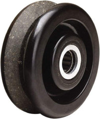 Hamilton - 4 Inch Diameter x 1-1/2 Inch Wide, Phenolic Caster Wheel - 380 Lb. Capacity, 1-5/8 Inch Hub Length, 1-3/16 Inch Axle Diameter, Plain Bore Bearing - USA Tool & Supply