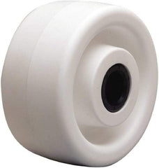 Hamilton - 4 Inch Diameter x 2 Inch Wide, Polyolefin Caster Wheel - 550 Lb. Capacity, 2-3/16 Inch Hub Length, 3/4 Inch Axle Diameter, Delrin Bearing - USA Tool & Supply