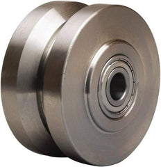 Hamilton - 4 Inch Diameter x 2 Inch Wide, Stainless Steel Caster Wheel - 850 Lb. Capacity, 2-1/2 Inch Hub Length, 1/2 Inch Axle Diameter, Stainless Steel Precision Ball Bearing - USA Tool & Supply