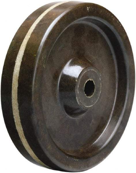 Hamilton - 5 Inch Diameter x 1-1/4 Inch Wide, Phenolic Caster Wheel - 300 Lb. Capacity, 1-3/8 Inch Hub Length, 1/2 Inch Axle Diameter, Straight Roller Bearing - USA Tool & Supply