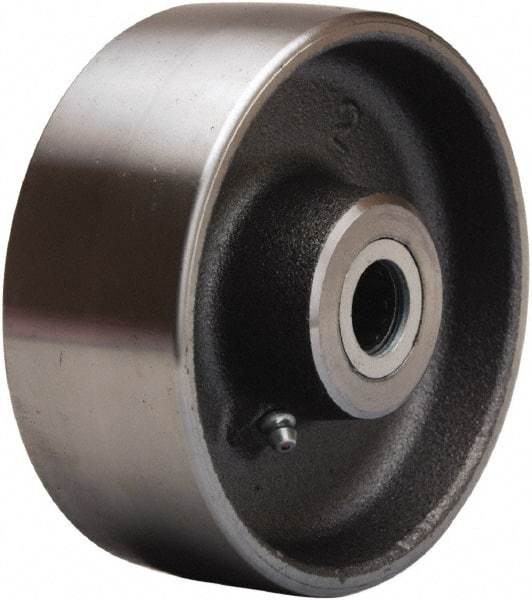 Hamilton - 5 Inch Diameter x 2 Inch Wide, Forged Steel Caster Wheel - 1,500 Lb. Capacity, 2-1/4 Inch Hub Length, 1/2 Inch Axle Diameter, Straight Roller Bearing - USA Tool & Supply