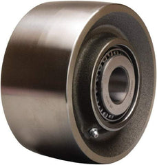 Hamilton - 6 Inch Diameter x 3 Inch Wide, Forged Steel Caster Wheel - 6,000 Lb. Capacity, 3-1/4 Inch Hub Length, 1-1/2 Inch Axle Diameter, Straight Roller Bearing - USA Tool & Supply