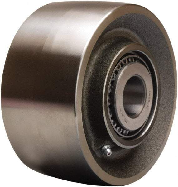 Hamilton - 6 Inch Diameter x 3 Inch Wide, Forged Steel Caster Wheel - 12,000 Lb. Capacity, 3-1/4 Inch Hub Length, 2-7/16 Inch Axle Diameter, Plain Bore Bearing - USA Tool & Supply