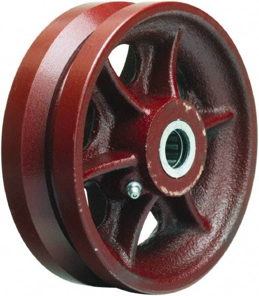 Hamilton - 6 Inch Diameter x 2 Inch Wide, Cast Iron Caster Wheel - 1,000 Lb. Capacity, 2-1/4 Inch Hub Length, 1-7/16 Inch Axle Diameter, Plain Bore Bearing - USA Tool & Supply