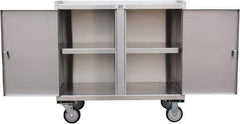 Jamco - 36" Wide x 34" High x 24" Deep, Mobile Closed Cabinet - 1,200 Lb Capacity, 11" Shelf Clearance - USA Tool & Supply