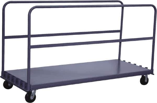 Jamco - 2,000 Lb Capacity Adjustable Sheet & Panel Truck - Steel Deck, 36" OAW, 9" Platform Height - USA Tool & Supply