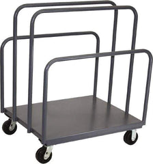 Jamco - 2,000 Lb Capacity Sheet & Panel Truck - Steel Deck, 48" OAW, 9" Platform Height, Phenolic Casters - USA Tool & Supply